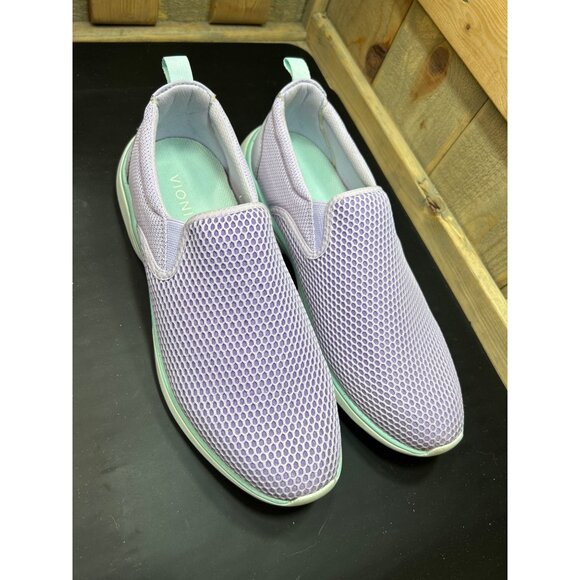 Vionic Zeta Womens Slip-On Sneakers Size 10 Lavender Mesh & Mint Green - Picture 2 of 7
